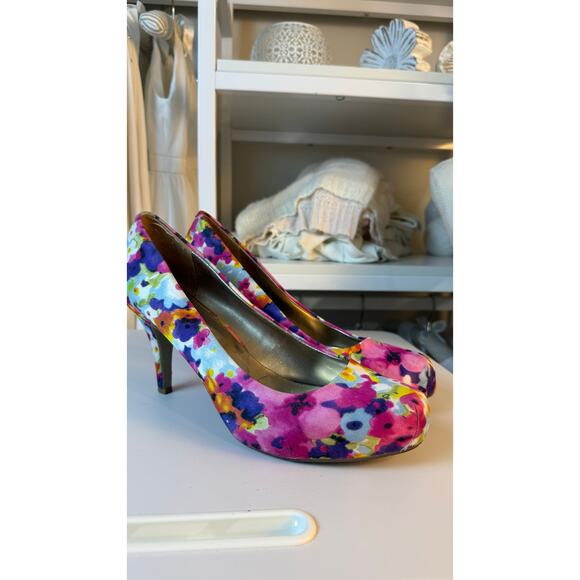 Madden Girl pink and blue  women’s size 11.  Bold, office, career S0417 - Picture 2 of 11